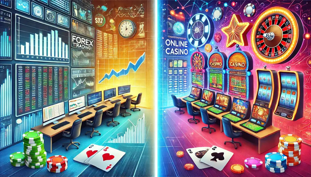 Negociação Forex vs Casinos Online